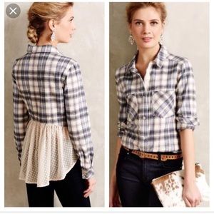 Holding horses by Anthropologie plaid shirt